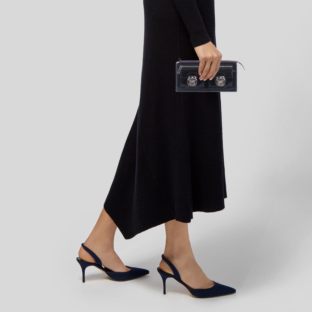 Marc Jacobs• Black Patent Turn Lock Clutch